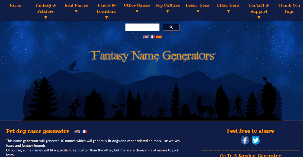 Fantasy Name Generator